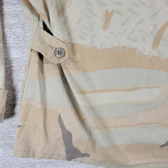 VTG Cabelas Western Sage Combat Coat Mens 2XL Tan Pink Military Jacket Hunt 87' - Picture 11 of 16